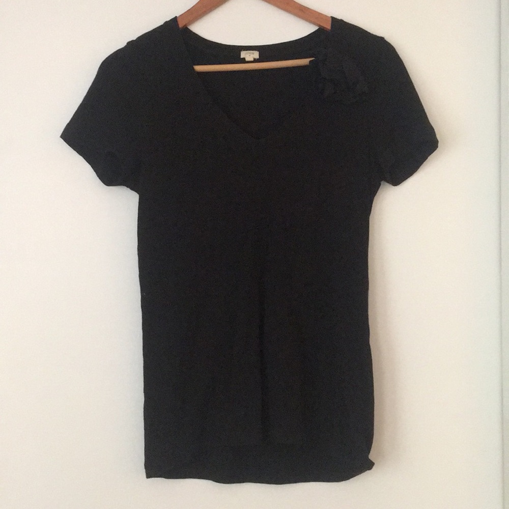 J.Crew Factory Tee with Flower Black